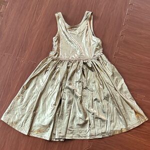 Pink Chicken Shiny Gold Sleeveless Dress